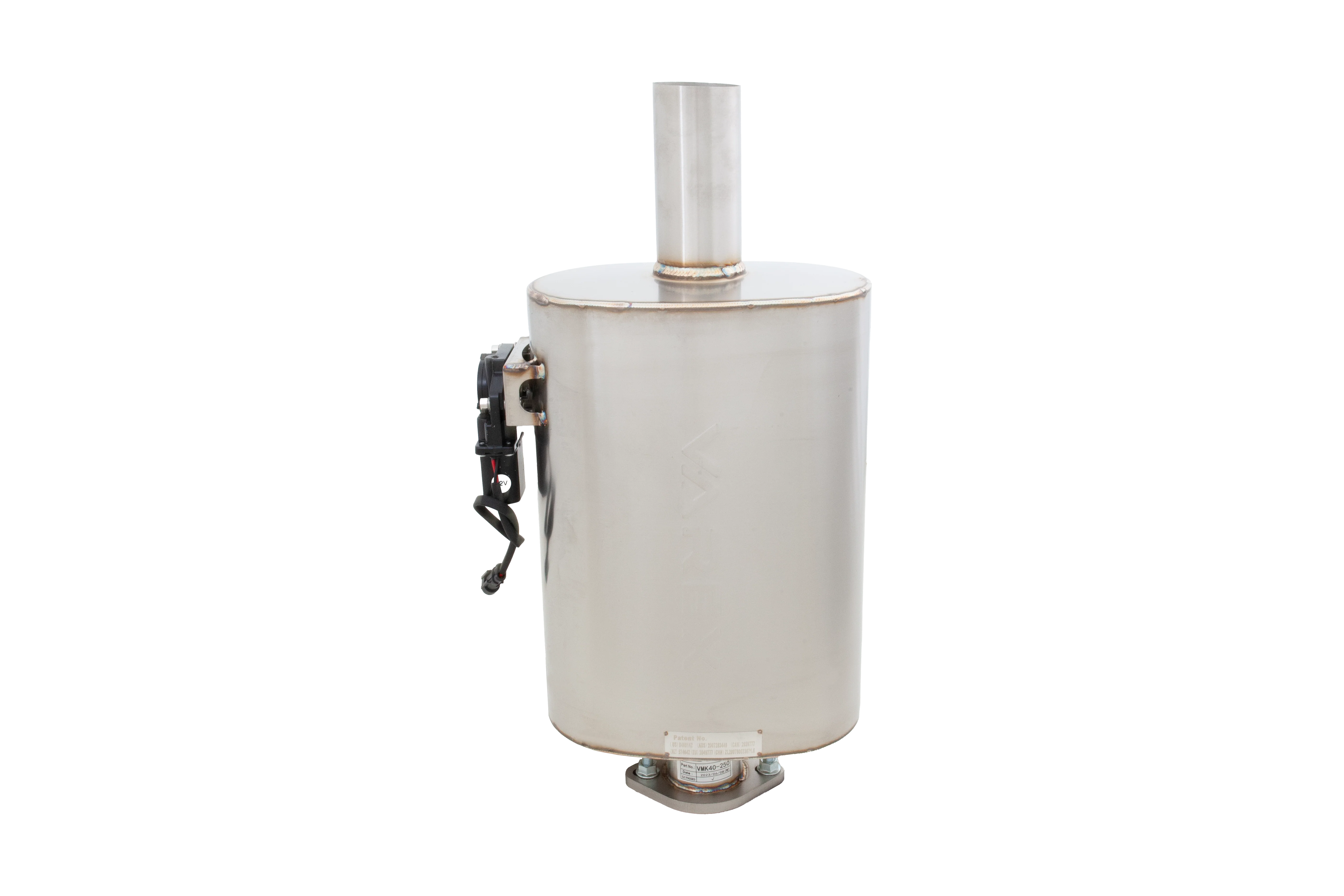 Oval 3Inch Varex Universal Muffler Side Mounted Motor - Image 3